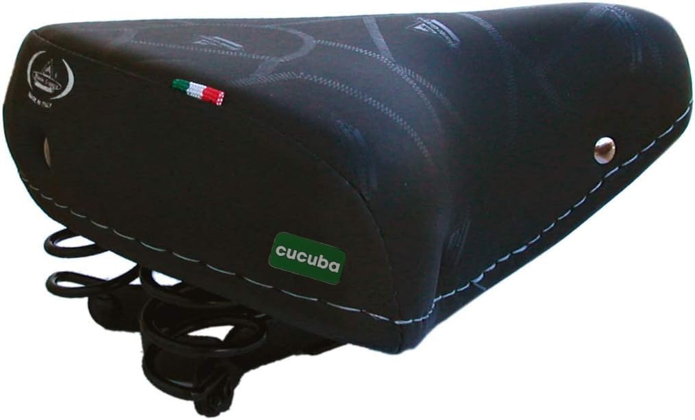 CUCUBA Sella Montegrappa Cruiser Comfort con Molle e Imbottitura di Poliuretano in Memory Foam Anti Urto per Bicicletta Graziella - Epoca - City Bike - Olanda Unisex