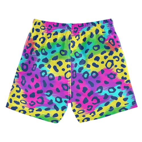 Leopard Rainbow Boys Swim Trunks Toddler Shorts Swimwear Boardshorts2