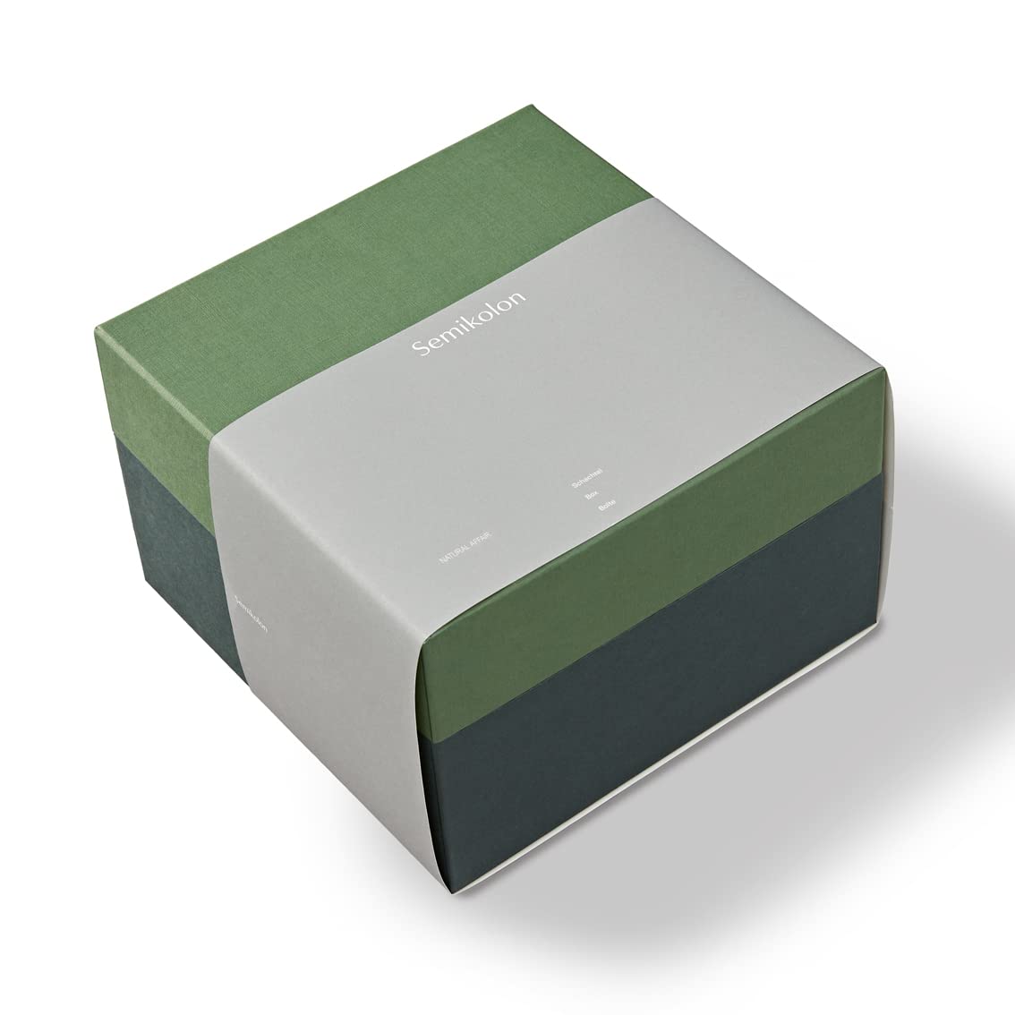 Semikolon 368768 Storage box Natural Affair S Format - 11.9 x 11.9 x 8.2 cm - Gift box - Botanic green design