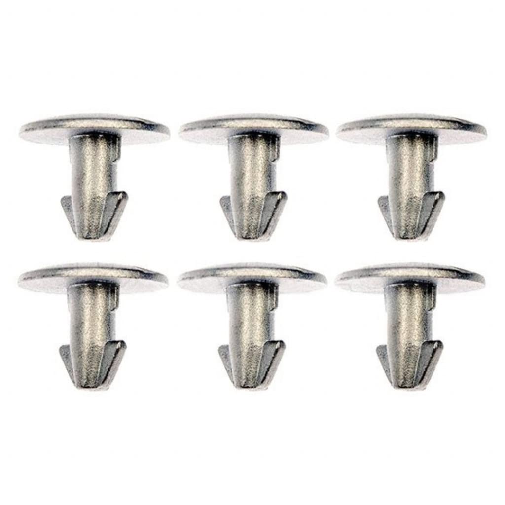 KarParts360 for Acura RDX 2019 2020 2021 Engine Splash Shield Pin | 6 Pieces | Made of Zinc Alloy | Silver | Coarse Bolt Thread Type | Replacement for 90674-TY2-A01