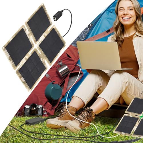 Panel de carga solar portátil de alta eficiencia y diseño plegable multifuncional 4