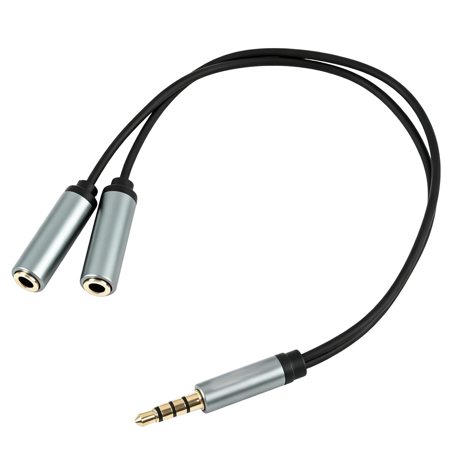 Splitter per jack audio da 3,5 mm, adattatore da jack audio maschio da 3.5 mm a doppio jack audio femmina da 3,5 mm, splitter audio e microfono per cuffie da gioco, PS4, Xbox, PC, tablet, smartphone