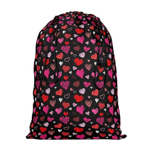 Image of ArtzFolio Love Heart | Reusable Sack Bag | Bag for Gym, Storage, Vegetable & Travel