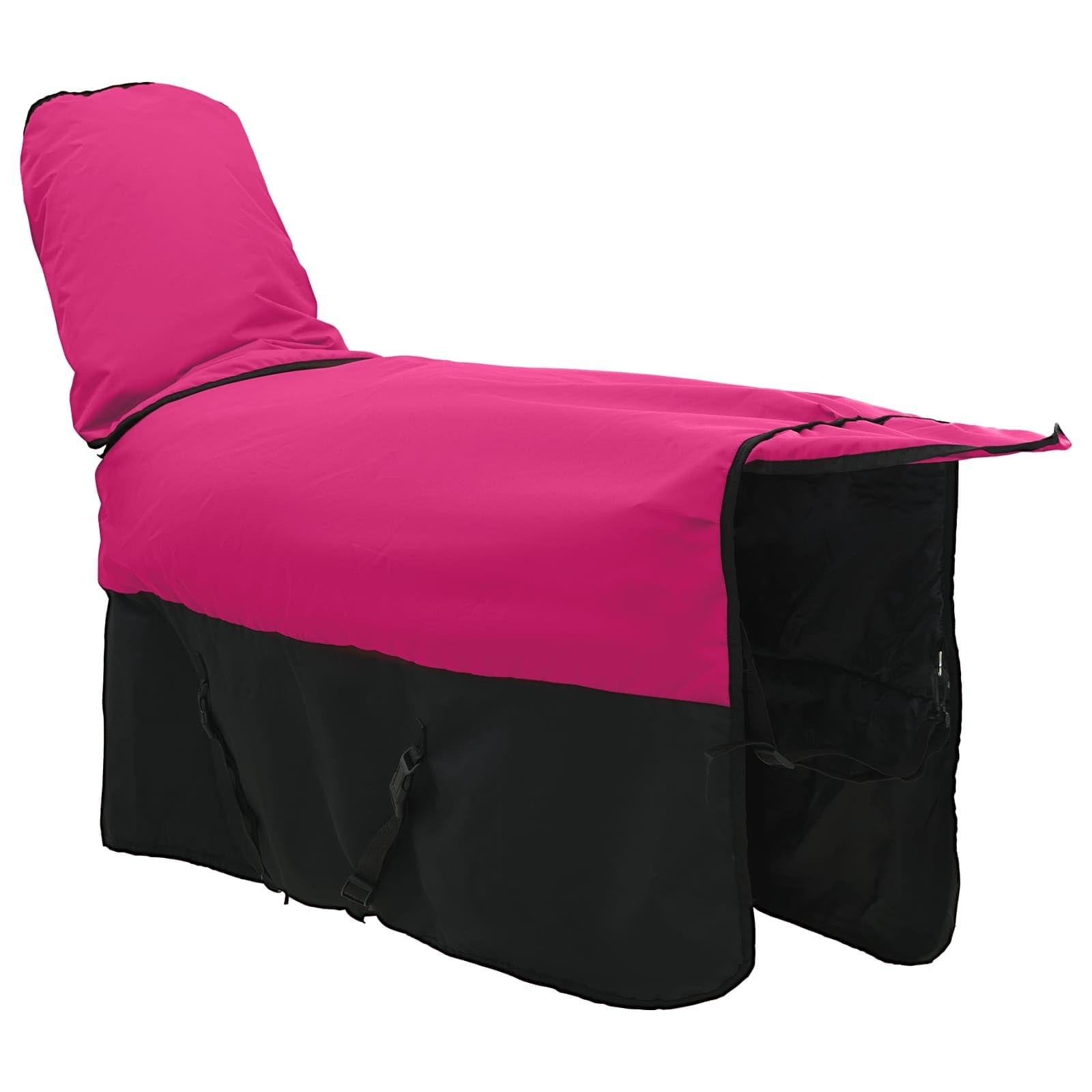 Manta para Caballo Rosa y Negro 165 cm Poliéster Rosa,42013156
