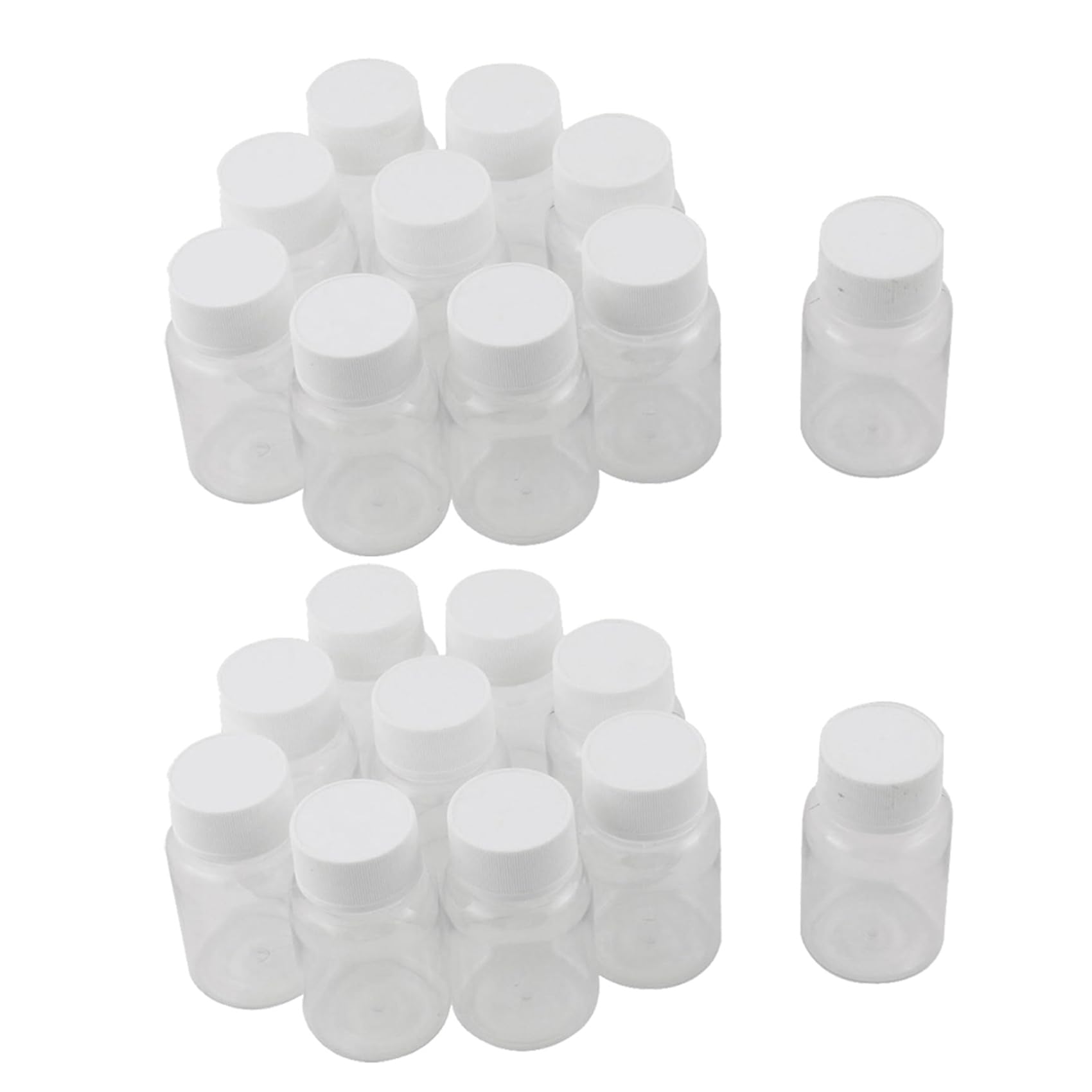 Hndhbfgrt 200Pcs Refillable Bottles 15Ml Plastic PET Clear Empty Seal Bottles Container with Cap