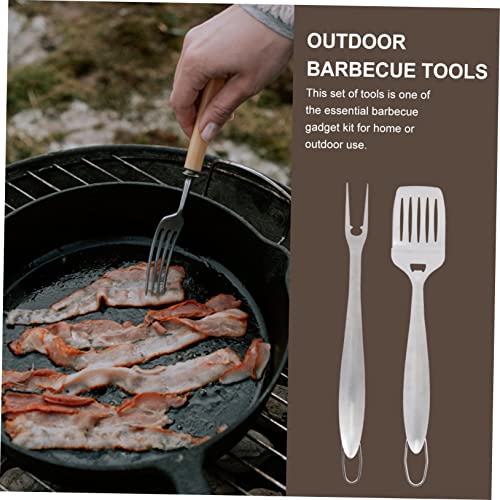 Set de 2 piezas para parrilla Mipcase acero inoxidable miniatura 4