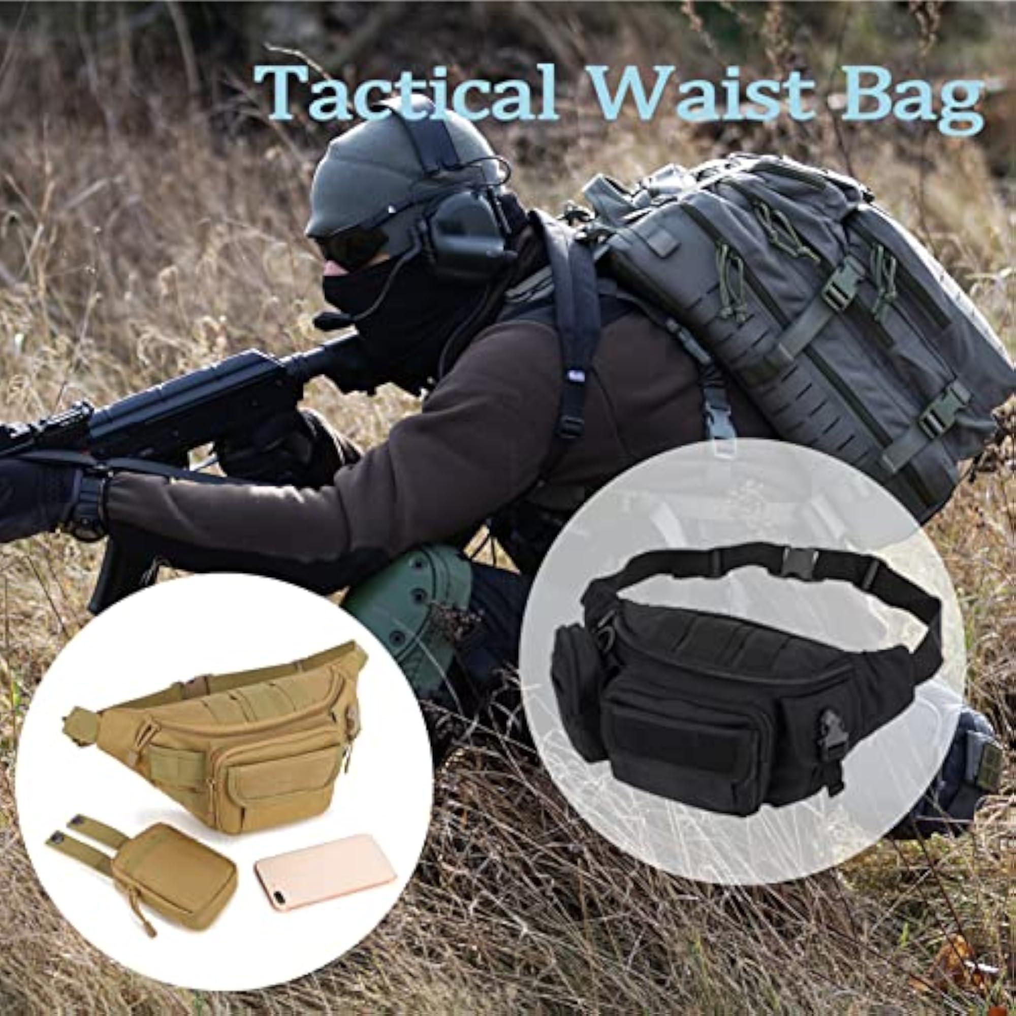 Tactical Military Fanny Pack, Utility Hip Belt Bag