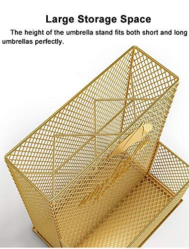 Porte-parapluie métallique rectangulaire design pour cannes et bâtons de marche - 7