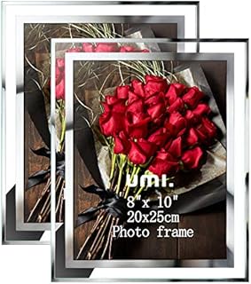 Amazon Brand - Umi 10x8 Glass Photo Frame Picture Frames for Tabletop, Set of 2