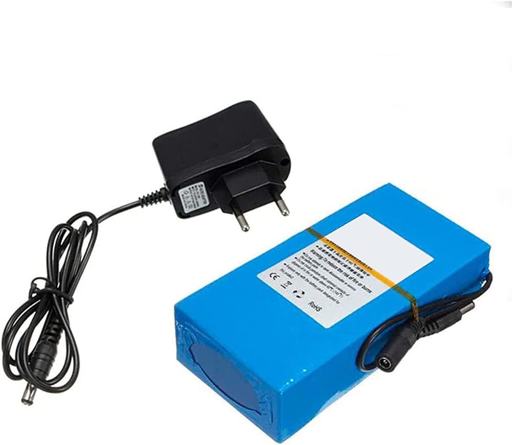Batería de Litio recargable de 12 V CC y 20 Ah, batería de Litio portátil para equipos de 12 V, con cargador (2 unidades)