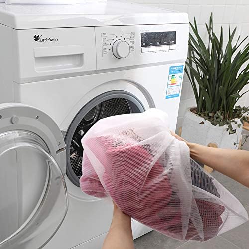 Vivifying Extra Large Mesh Laundry Bags, 2 Pack 43.3 x 35.4in Fine Net Washing Machine Bag with Rustproof Metal Zip Closure for Toys, Bedding, Curtain, Delicates, Blanket