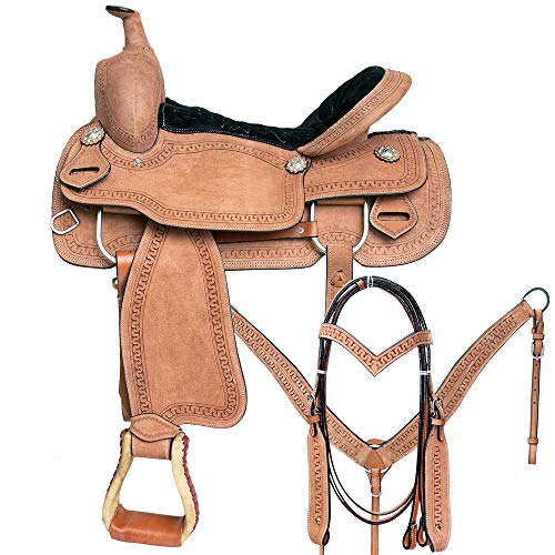 Great American 17 in Western Horse Saddle Leather Trail Pleasure Tack Set