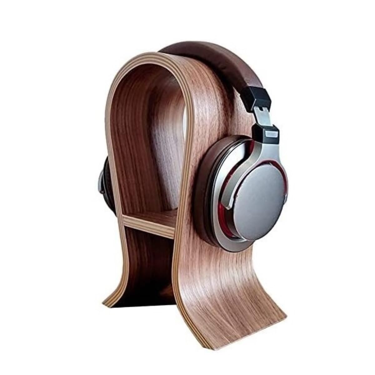 Soporte Para Auriculares Soporte de madera for auriculares, soporte for auriculares for escritorio de oficina, soporte for exhibición de auriculares, colgador de nogal Soporte Auriculares(15*12*25cm)