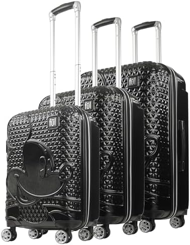 FUL Disney Mickey Mouse 3 Piece Rolling Luggage