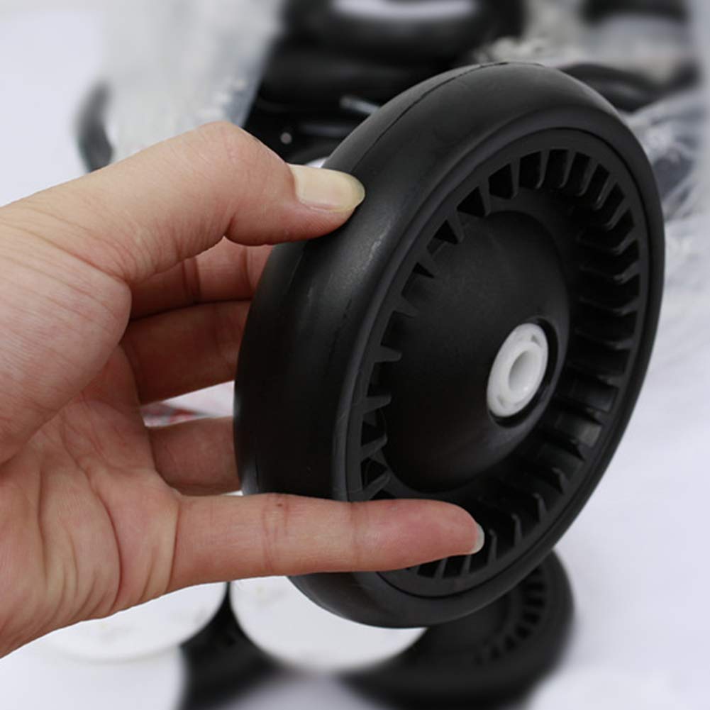 1 paire de roues pour poussette de bébé - Pratiques - Partie en caoutchouc durable - Flexible - Avant et arrière de rechange à 360 degrés - Accessoires arrière pour Yoyo pour Vovo (roue arrière)