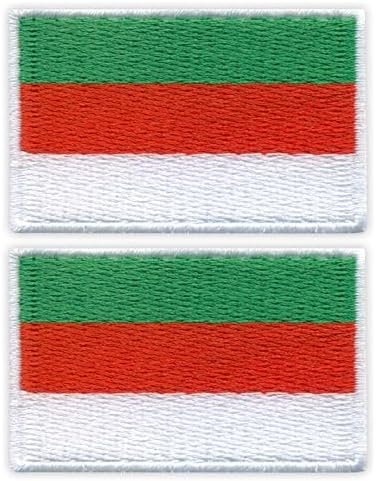 Set of Two - Patchion Flag of Heligoland - Helgoland - Black Hook and Loop - Embroidered Patch/Badge/Emblem image 3