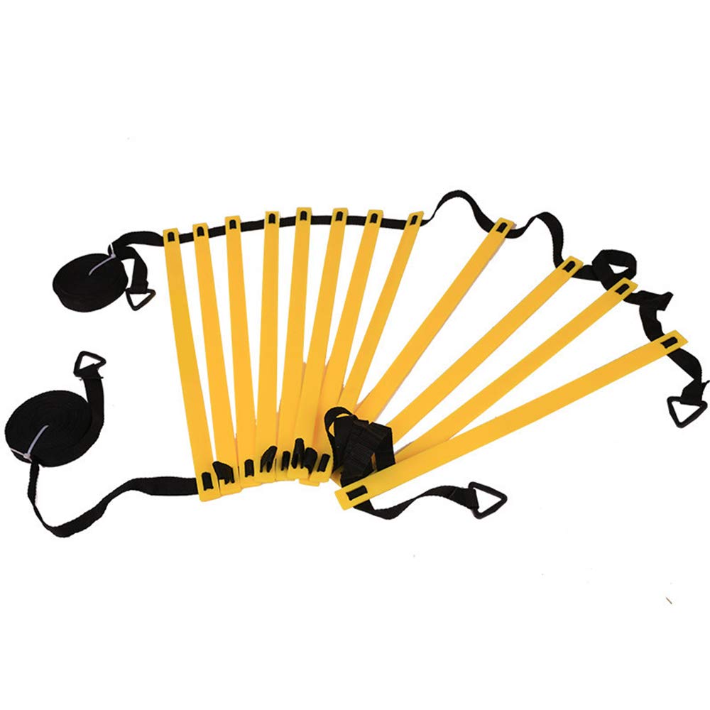 Seiwei - Kit di allenamento per velocità e agilità, per rafforzare la velocità del piede e rafforzare la scala, paracadute, 5 coni a disco, 4 picchetti in acciaio per allenamento personale e forza.