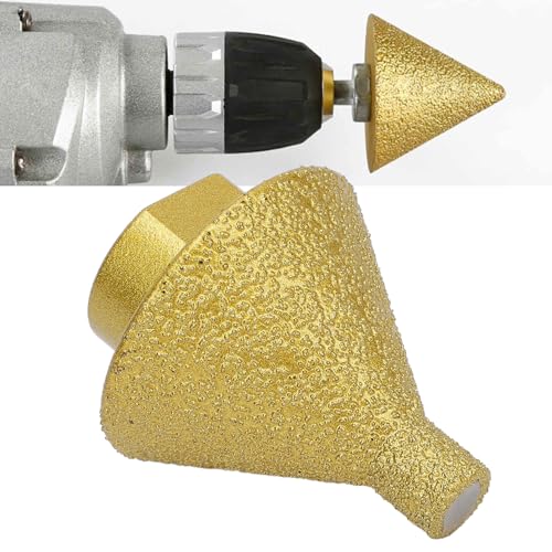 Broca de Chanfro Chanfrado Diamante Soldado, Broca Cônica para Mármore, Quartzo, Azulejo Cerâmico -