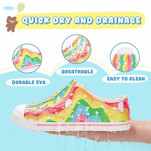 Image of FUNCOO PLUS Toddler Sandals for Boys Girls Kids Summer Quick Dry Sneakers Pool Beach Swim Water Shoes for Children