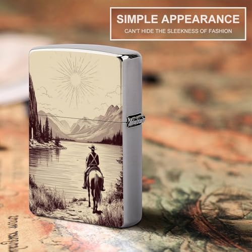 Funda metálica para encendedor estilo Western miniatura 6