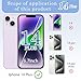 ZNZHKR 14 Plus Back Glass Replacement With Wireless Charging Flex Cable and Camera Frame All Parts for iPhone 14 Plus(6.7Inch,Purple) Replacement of equipment Waterproof Tape