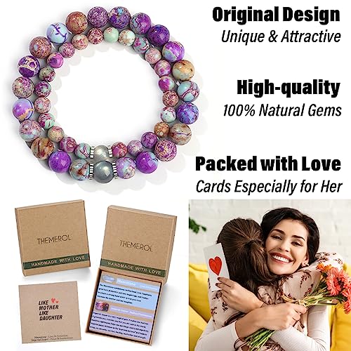 Natural Gemstone Bracelet Gifts for Daughter Mom Sister Niece Aunt Wife Girlfriend Grandma3