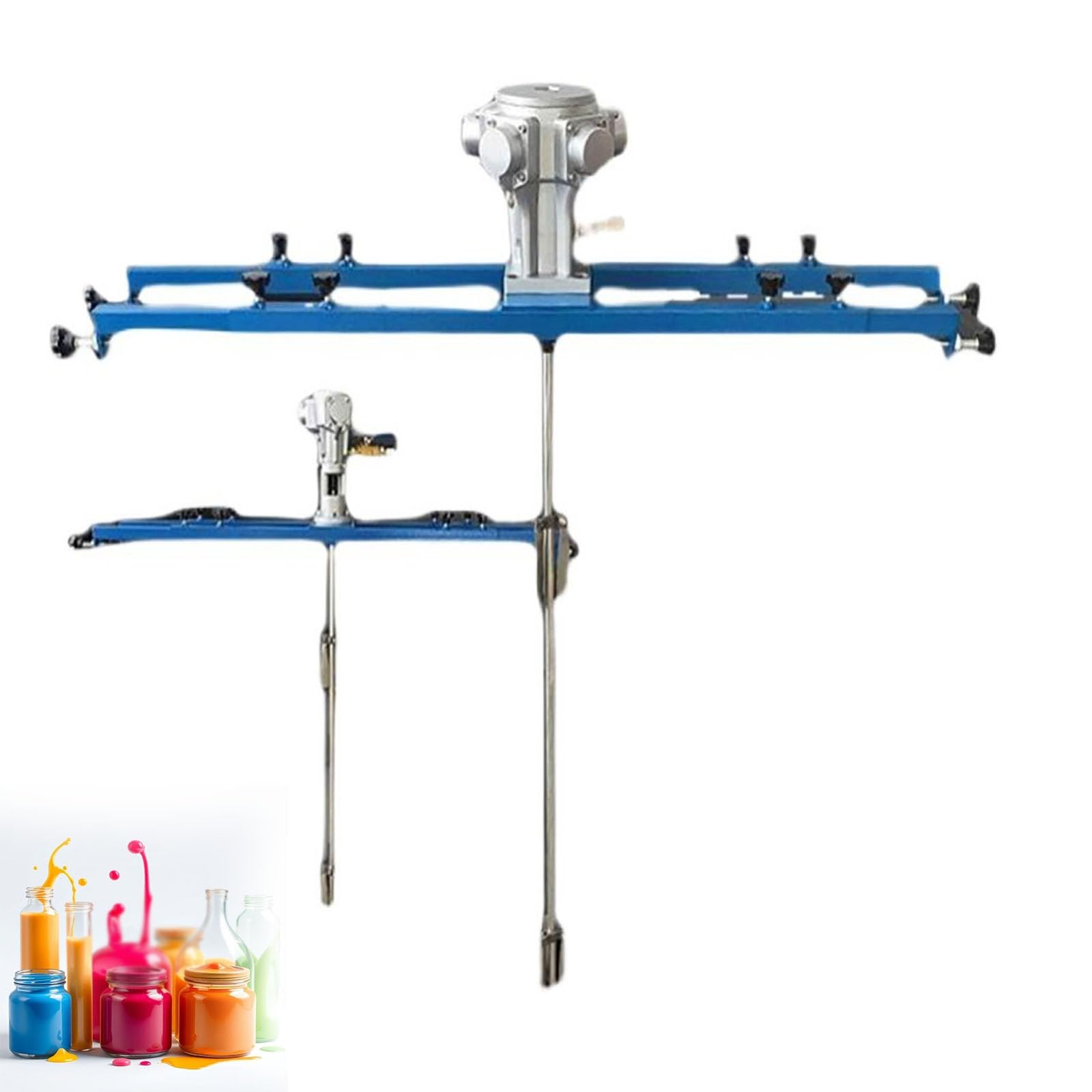 Mélangeur pneumatique IBC et fûts avec agitateur à hélice repliable pour peintures et colles