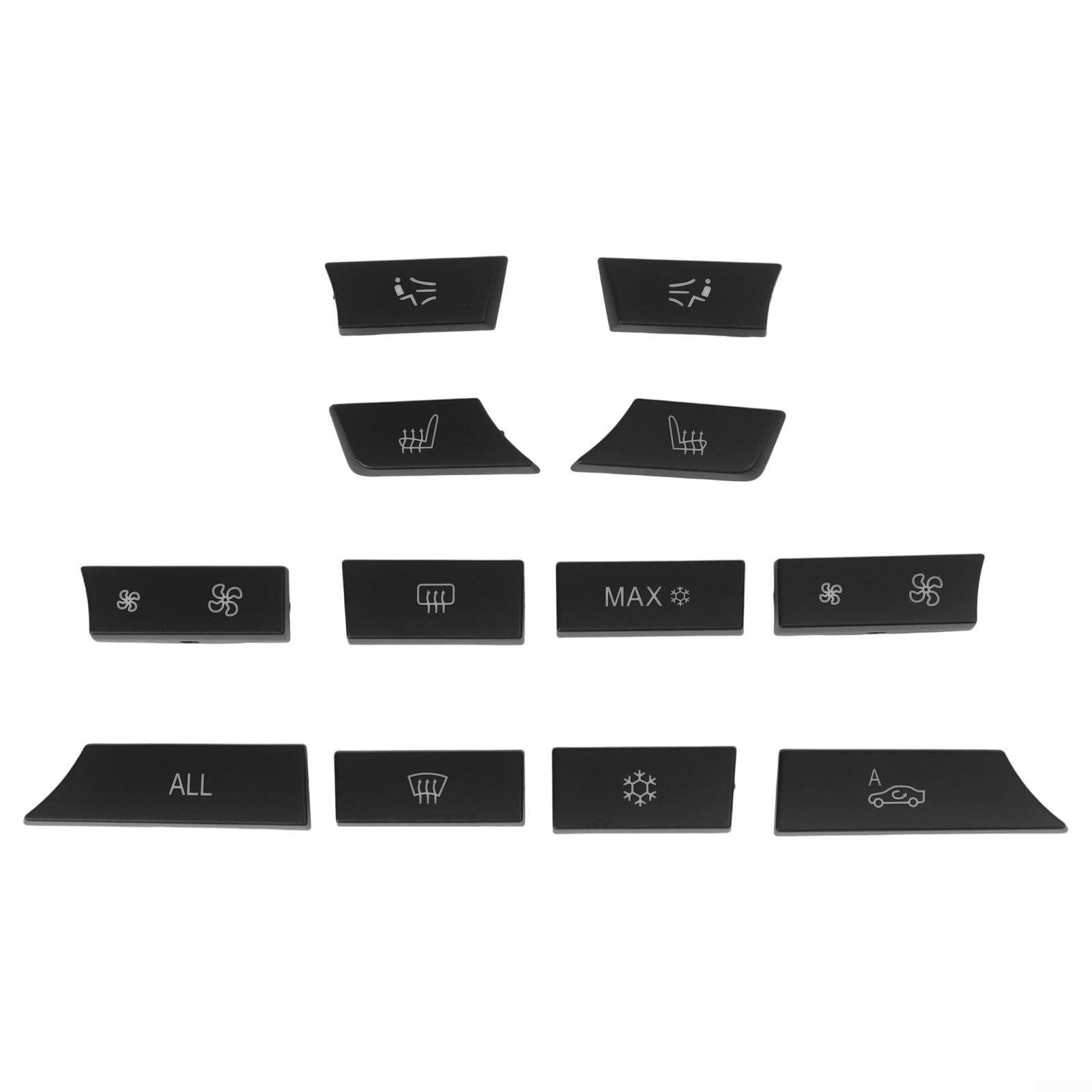 Compatibile con BMW Serie 5 F07 F10 F11 Serie 6 F06 F12 F13 Serie 7 F01 F02 F03 F04 Interruttore di Controllo Riscaldamento AC Set Nero 12 Pezzi