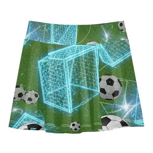 Summer Athletic Shorts for Girls Skorts Toddlers Tennis Skirts Cheer Skirt Classic Black White Soccer Balls 4t2