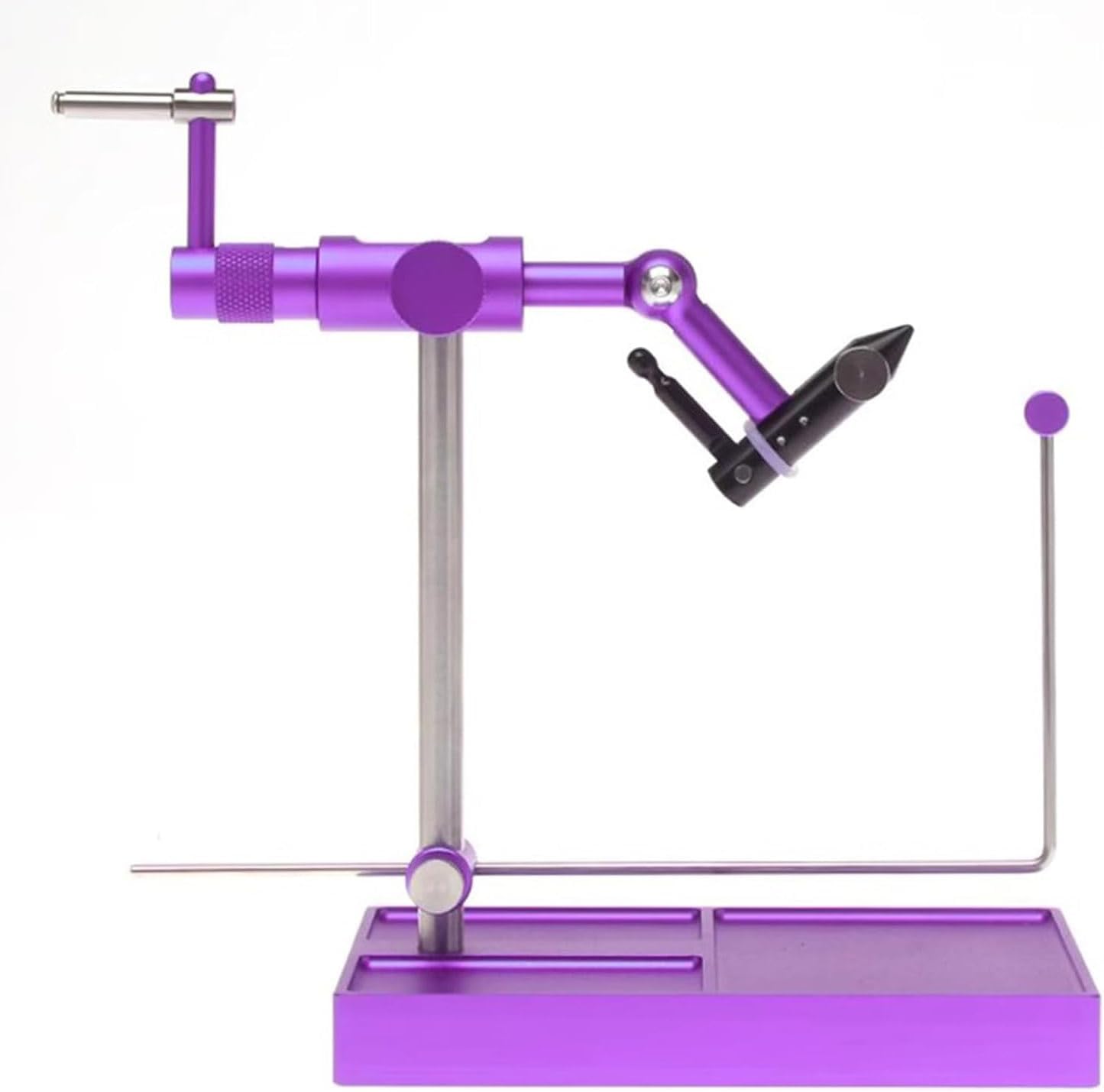 COYEUX Stainless Steel Rotary Fly Tying Vise, Fly Tying Tools, with Heavy Duty Base and Jaws, for Flying Fishing Professionals Beginners