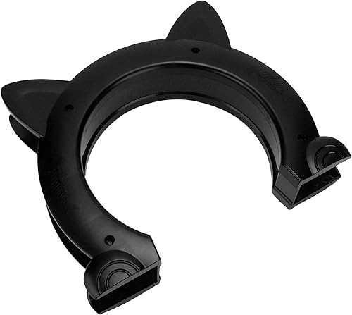 Miniatura 2 de Puerta de gato, puerta de perro de material ABS para interior exterior para ventana para puertas domésticas (negro)