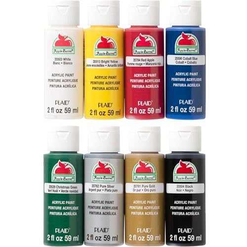 Apple Barrel Non-Toxic Acrylic Paint Set of 8
