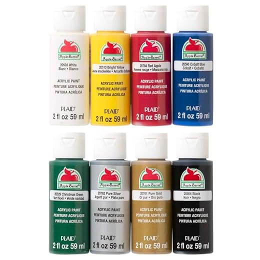 Apple Barrel Non-Toxic Acrylic Paint Set of 8