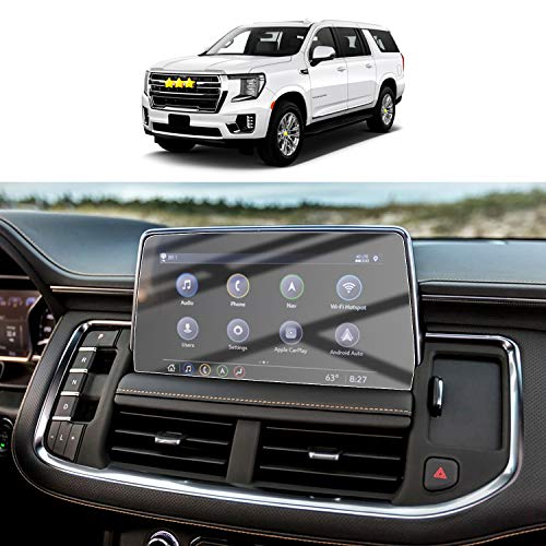 [2 Packs] PET Plastic Screen Protector for 2021 GMC Yukon SLE SLT AT4 Infotainment 3 Plus System 10.2In Navigation High Clarity Anti-Glare GPS Touch Protective Film (PET Protector)