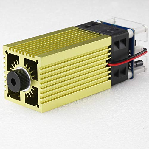 LASER TREE 450nm 40W(5W Output Optical Power) Laser Module Laser Head, Used for Laser Engraving and Laser Cutting Machine Wood Tools, Yellow