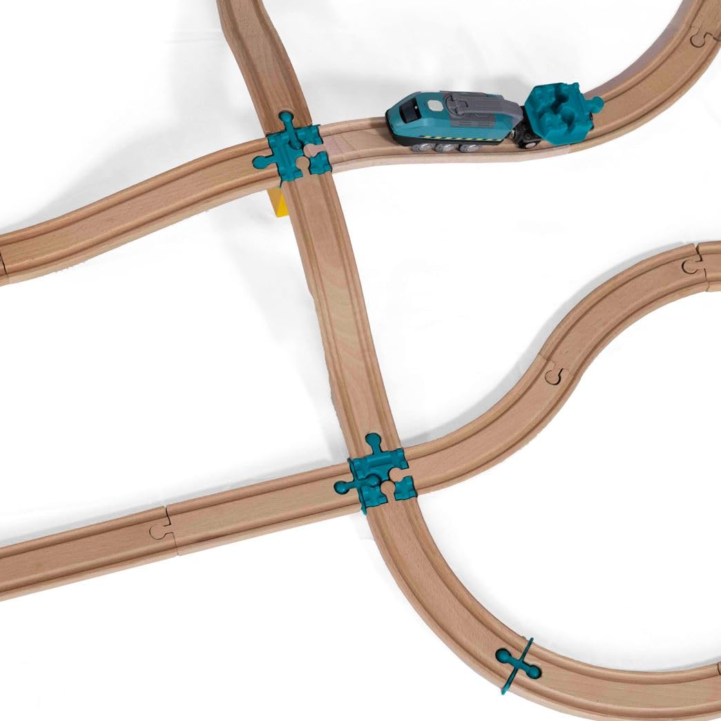 Yamba Adapter-Set Cross-Bar – Verbindet BRIO-Schienen & DUPLO-Steine, Swiss Made