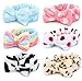 Bow Hair Band ï¼Œ CASOTY 6 Pcs Spa Headband for Women, Soft Coral Fleece Headband for Washing Face,Terry Cloth Headband, Makeup Headband, Yoga Sport Headband