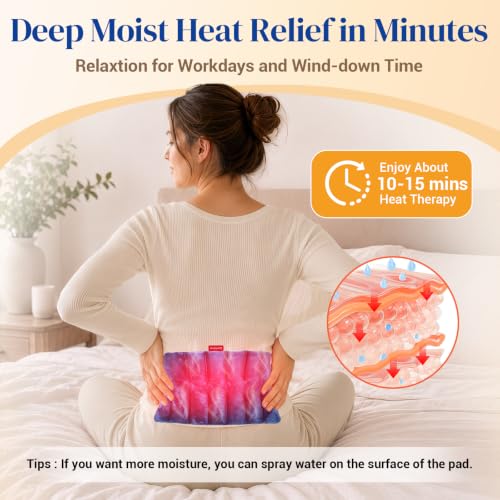 Image of Comfytemp Small Microwave Heating Pad, Moist Heat for Neck Shoulder, 7 inchx12 inch
