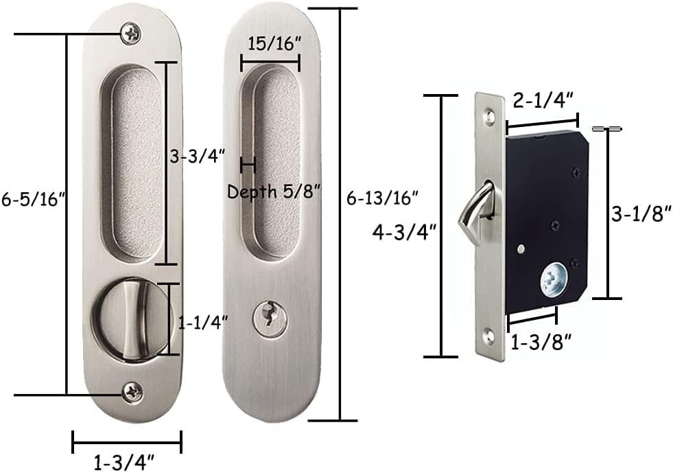 2 Cerraduras De Seguridad Portátiles Para Puertas - Sin Agujeros, Invisible, Para Casa, Hotel, Dormitorio (Incluye Bolsa)