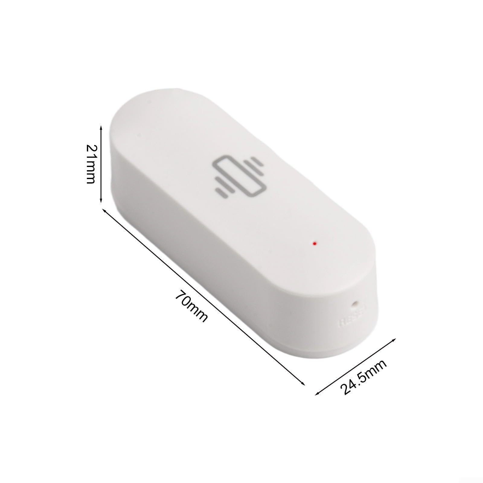 Sensor de vibración inteligente: detector de rotura de vidrio inalámbrico, sensor de puerta WiFi con alarmas de aplicación, sensibilidad ajustable, sensor de seguridad (4 piezas)
