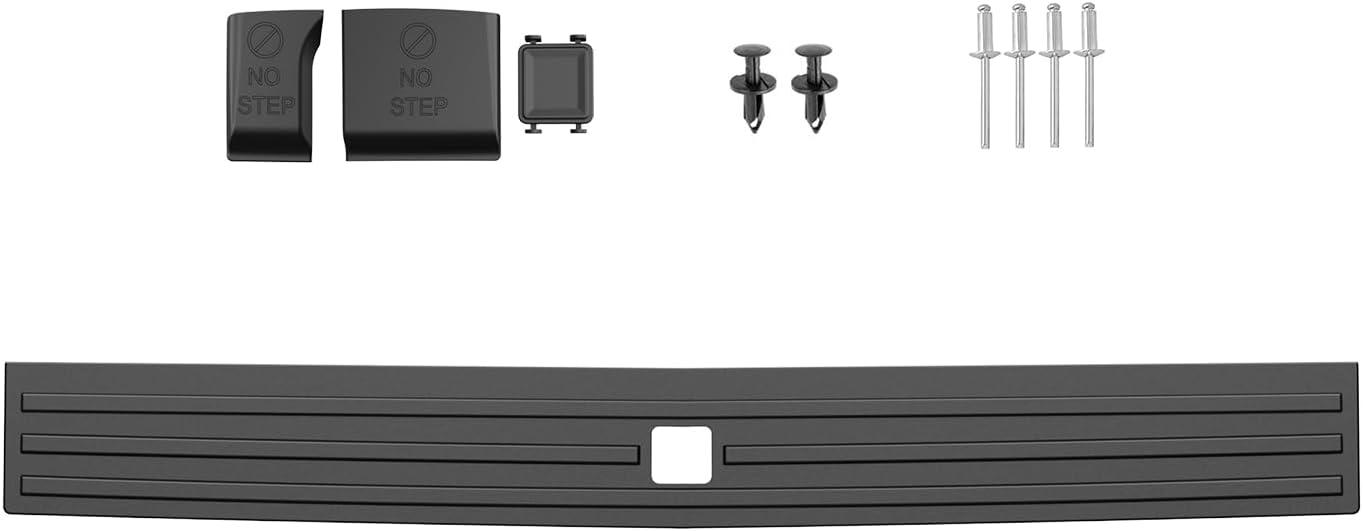 Tailgate Molding Trim w/Release Button for F150 2015-2020, Center Flexible Flex Step Cap Top Protector Cover for Ford F150 Accessories, Replace #FL3Z9940602B #FO1904135