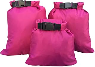 Kisangel Waterproof Dry Bag Set, 2.5l 3.5l 3pcs 1.5l Nylon for Camping