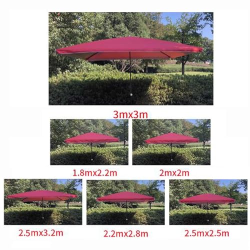 Tela de Repuesto para sombrilla de jardín rectangular lavable y con protección 6