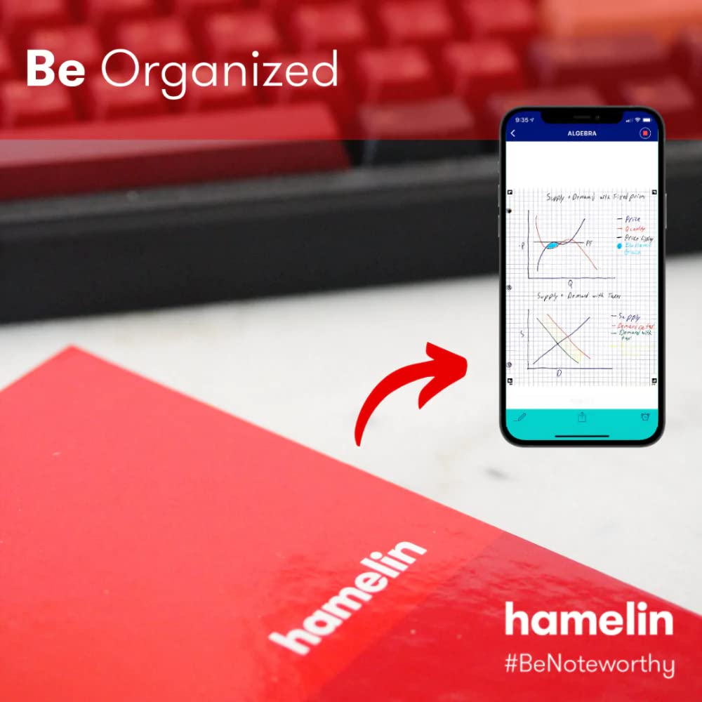 Hamelin - Carnet Rigide 150 Pages Quadrillé 21,6x27,9 Cm | Papier Optik 90 G/m², SCRIBZEE Compatible - 6