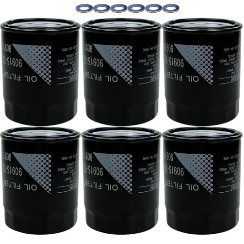6PCS 90915-YZZD3 Oil Filter Fit for Toyota 4Runner FJ Cruiser Land Cruiser Sequoia Tacoma Tundra Replace 90915YZZD3