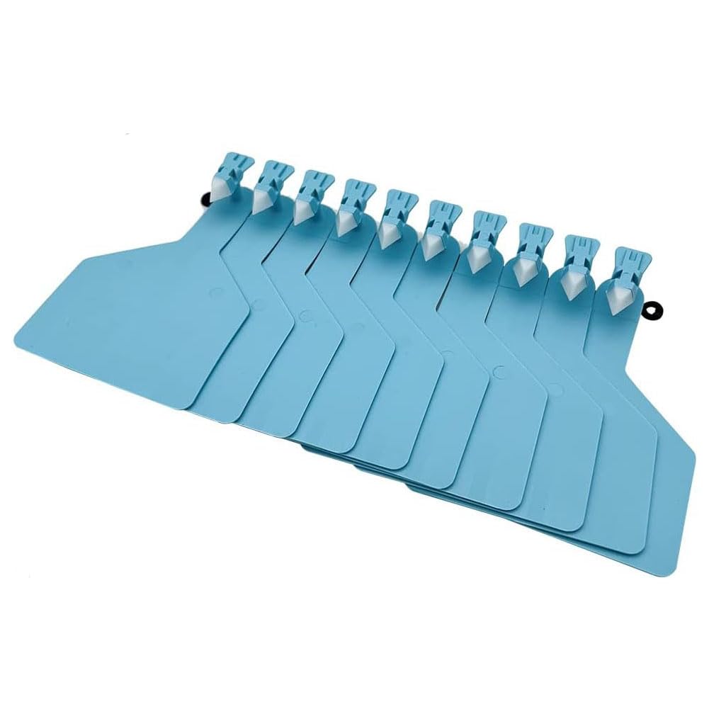 Ohrmarken für Nutztiere, Tpu-Ohrmarken for Rinder, Schafe, Ziegen, Schweine, Packung mit 50 oder 100 Stück(Blue,100pcs)