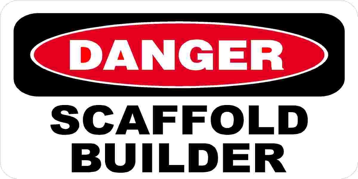 1080 Graphics 3 - Danger Scaffold Builder Oilfield Hard Hat Helmet Sticker H543