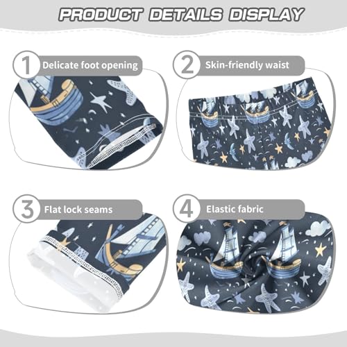 Toddler Girls Leggings Printed Yoga Pants Leggings Blue Star Boat for Kids3
