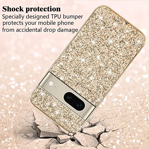 Coque Google Pixel 9 paillettes or cadeau antichoc élégant