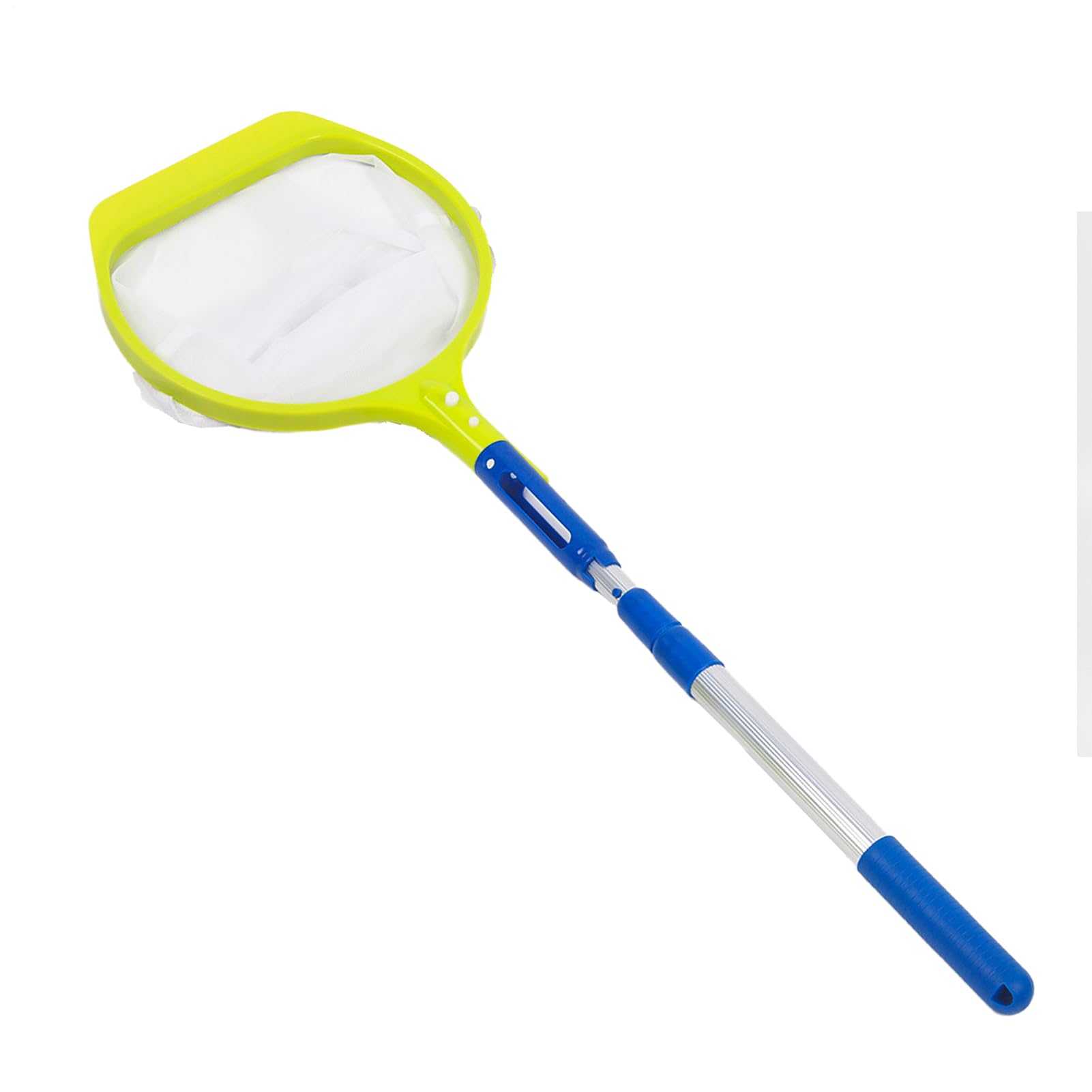 Red para skimmer de piscina con barra telescópica de 75 – 140 cm, fina red de ABS y metal para estanque, piscina, 300 g – Recoge eficazmente hojas y partículas de suciedad